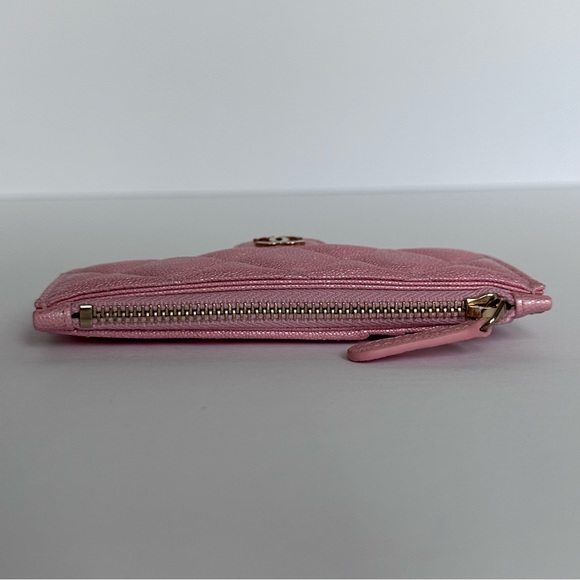 Chanel Iridescent Caviar Quilted Flap Zip Card Holder Pink - Picture 7 of 11